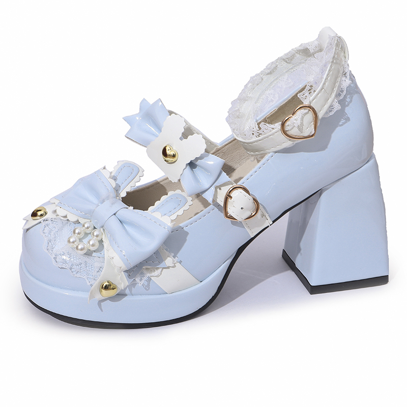 Leather Classic Strap - Damskie buty Lolita, klasyczne, z okrągłym
